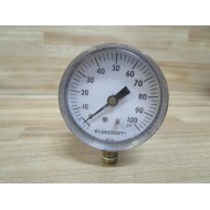 Ashcroft 436-06 Pressure Gauge Bottom Mount - Used