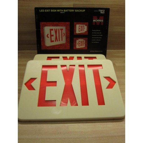 Morris 73012 LED Exit Sign Battery Included