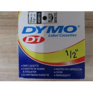 Dymo 45013 Label Cassette White Tape Black Print