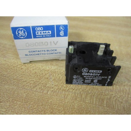 GE General Electric 080-B01V Contact Block 080B01V