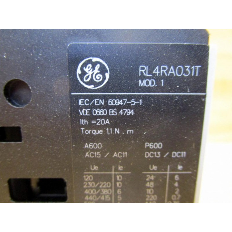 General Electric Contactor RL4RA031TJ 8017018040135 