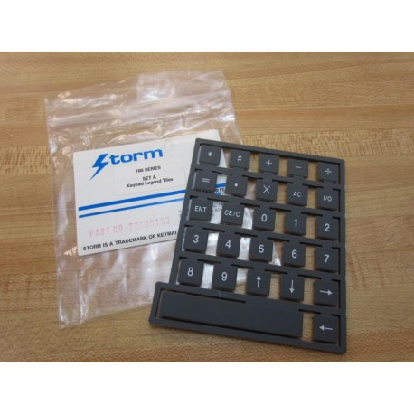 MGR Ind. 70A00100 Storm Keypad Legend Tiles