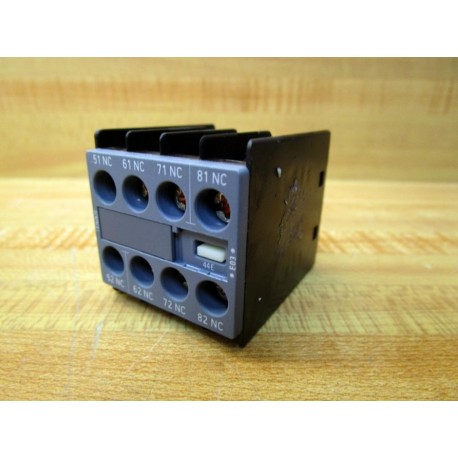 Siemens 3RH2911-1GA04 Aux. Switch 3RH29111GA04 - Used