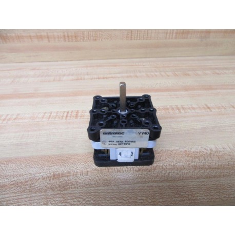 Entrelec VY40S012ST Selector Switch VY40S012ST WO Knob - Used