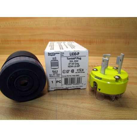 Pass & Seymour L630-P Plug L630P BlackYellow