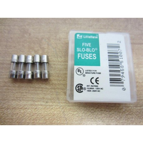 Littelfuse 0229002.V 0229002V 0229002 V Slo-Blo Miniature Fuse (Pack of 5)