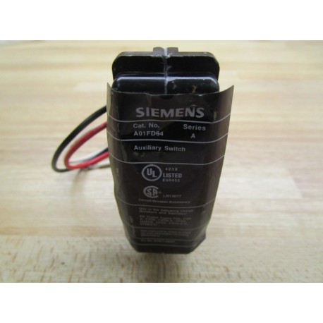 Siemens A01FD64 Circuit Breaker Auxiliary Switch - Used