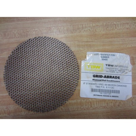 TBW 6.1112C Diamond Pad Conditioners 6" Diameter - New No Box