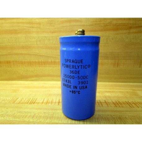 Sprague 36DE Capacitor 25000-50DC - New No Box