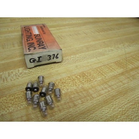 Sunray GI376 GI 376 Miniature Lamp Bulbs (Pack of 10) - New No Box