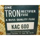 Tron KAC 600 Bussmann Fuse