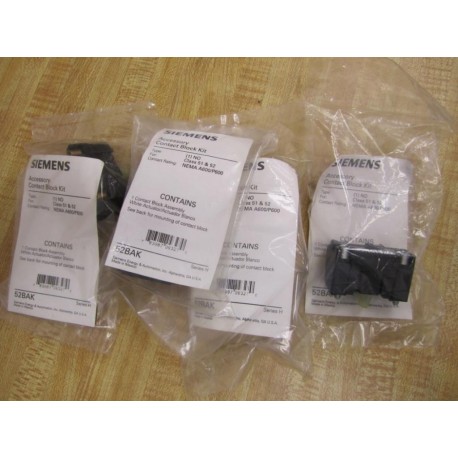 Siemens 52-BAJ Furnas Contact Block 52BAJ Series H White Actuator (Pack of 4)