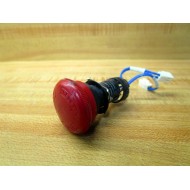 Omron A3BE-92RO-R Push Button Safety Switch A3BE-92R0-R 4 WiresDual Pins On Each - Used