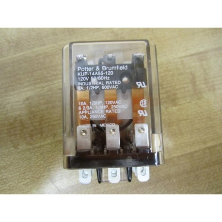 Potter & Brumfield KUP-14A55-120V Relay KUP14A55120V - New No Box