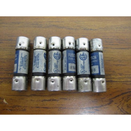 Bussmann FNA-8 Cooper Fusetron Fuse FNA8 (Pack of 6) - New No Box