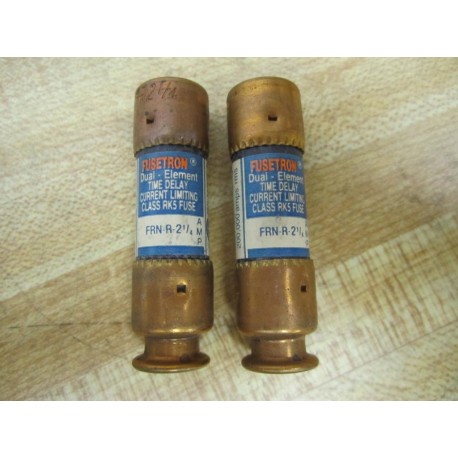 Bussmann FRN-R-2 14 Cooper Fusetron FRNR214 Fuses (Pack of 2) - New No Box