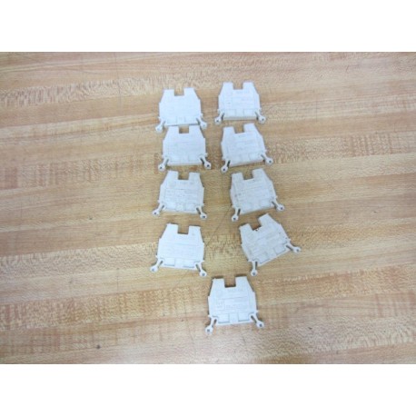 Allen Bradley 1492-W4 Terminal Blocks 1492W4 White (Pack of 9) - Used
