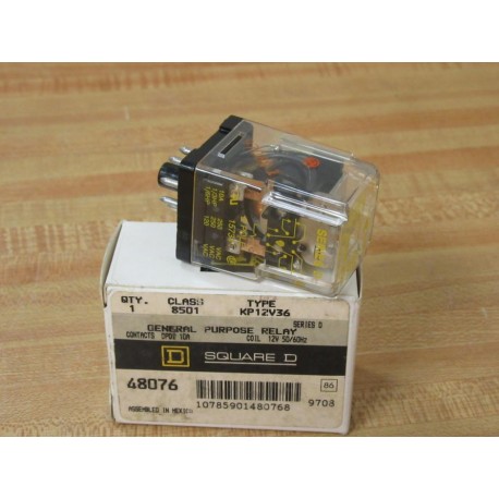 Square D 8501-KP12V36 General Purpose Relay 8501KP12V36