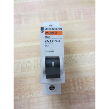 Merlin Gerin C45102 Square D Breaker 2A 45102 Schneider - New No Box