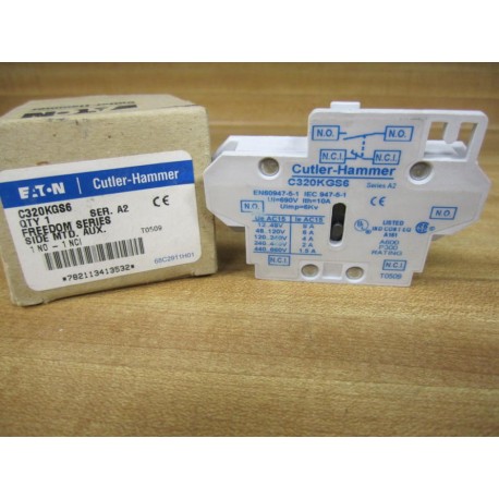 Cutler Hammer C320KGS6 Eaton Auxiliary Contact
