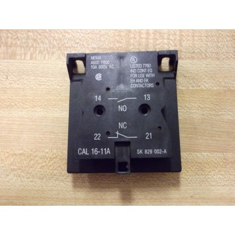 ABB SK 829 002-A Contact CAL 16-11A CAL1611A SK829002A - New No Box
