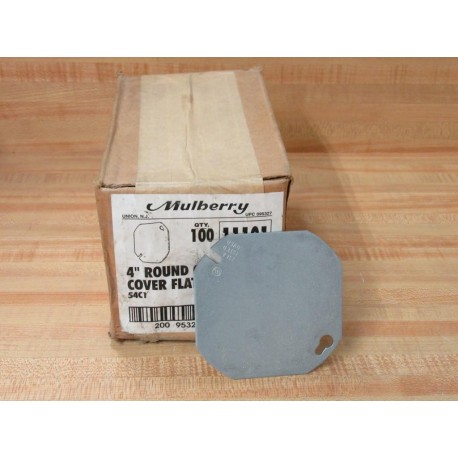 Mulberry 11101 4" Round Outlet Box Cover Flat Blank (Pack of 100)