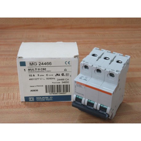 Merlin Gerin 24466 Square D Breaker 10A MG24466 Schneider