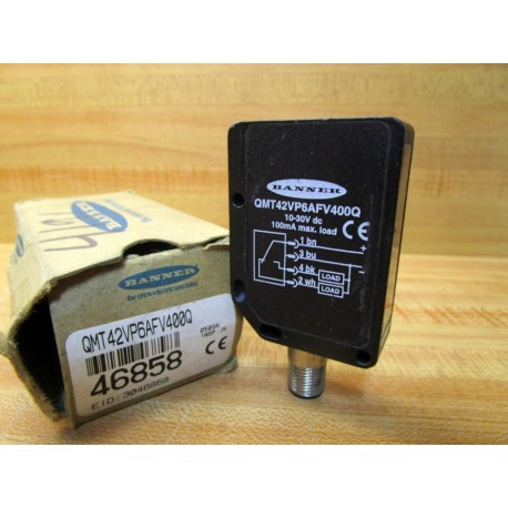 Banner QMT42VP6AFV400Q Photoelectric Sensor 46858