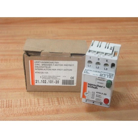 Sprecher+Schuh KTA 3-25 Circuit Breaker KTA325 6.3-10.0 Amps