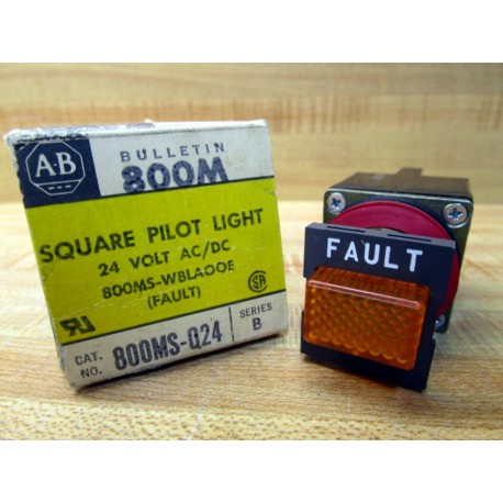 Allen Bradley 800MS-Q24 Square Pilot Light 800MSQ24