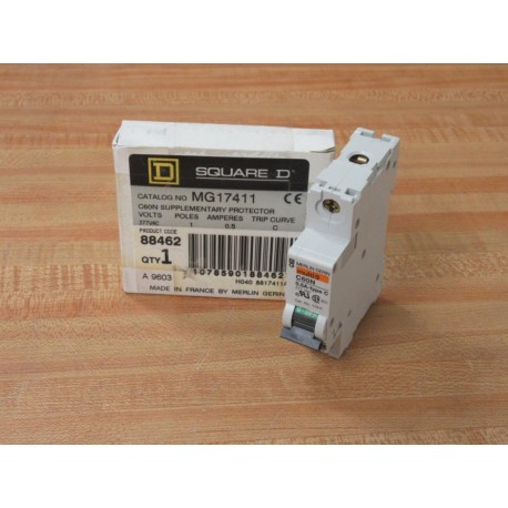 Merlin Gerin 17411 Square D Breaker 0.5A MG17411 Schneider