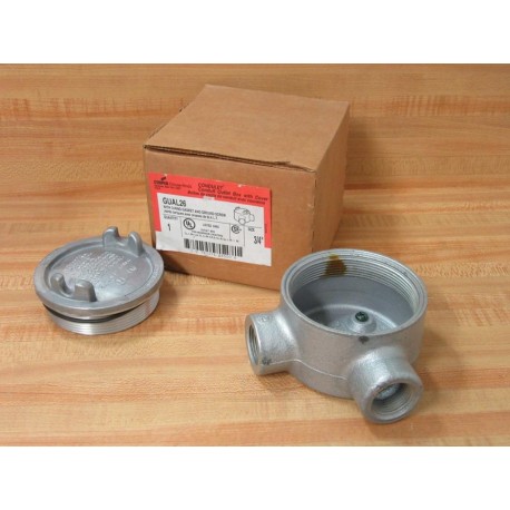 Cooper Crouse Hinds GUAL26 34" Conduit Outlet Box With Cover