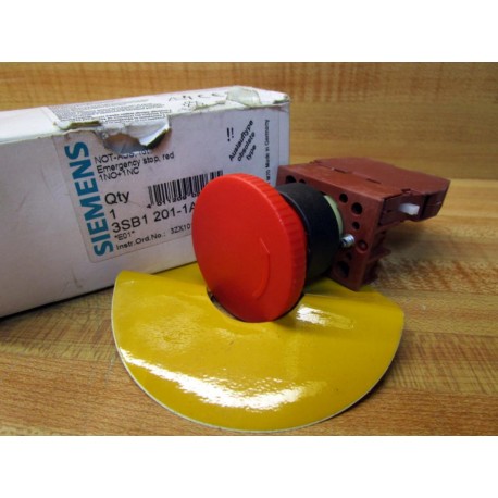 Siemens 3SB1 201-1AC01 Emergency Stop Pushbutton 3SB12011AC01