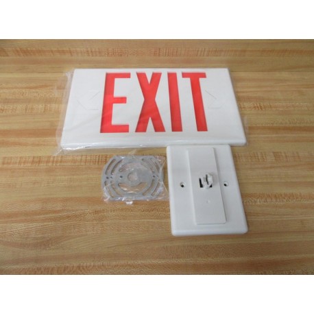 Cooper LPX70RWH Exit Sign WO Wiring - New No Box