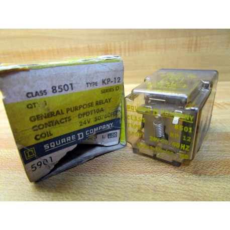 Square D 8501-KP12 Relay 8501KP12 Coil-24V