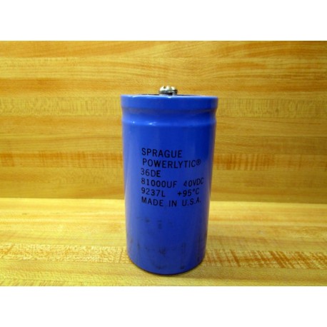 Sprague 36DE Capacitor 81000UF40VDC - Used