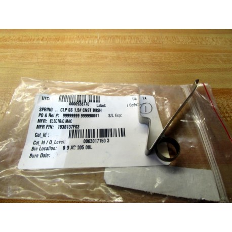 Electric Mac 183B137F03 CNST BRSH CLP Spring