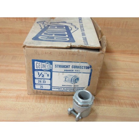 OZGedney 24-33 12" B Straight Connector 2433 (Pack of 25)