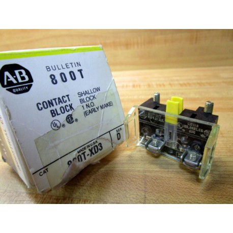 Allen Bradley 800T-XD3 Contact Block 800TXD3 Series D