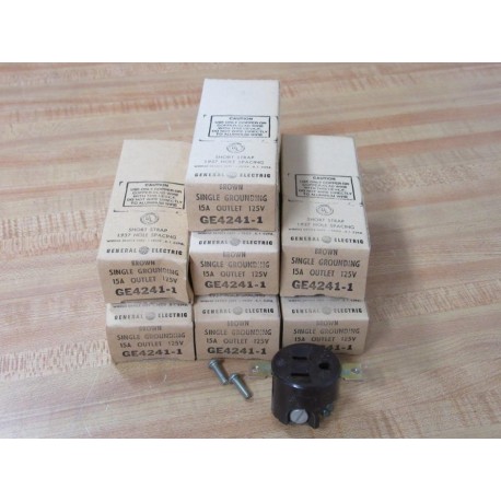 General Electric GE4241-1 Single Grounding Receptacle GE42411 (Pack of 7)