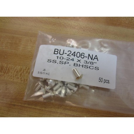 UC Components BU-2406-NA Non-Ventred Screw 10-24x38" (Pack of 50)