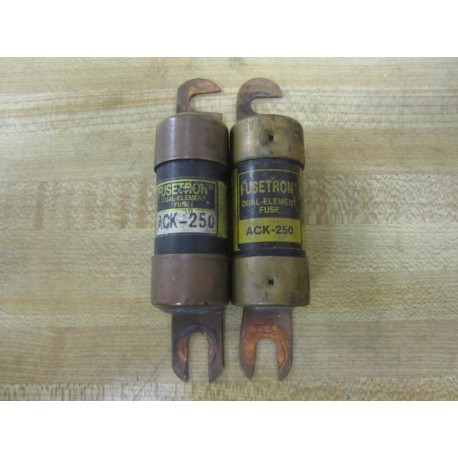 Bussmann ACK-250 Fusetron Fuse ACK250 (Pack of 2) - Used