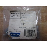Norton 636425 43318 63642543318 Pack Of 10 Adapters 1-14" OAL
