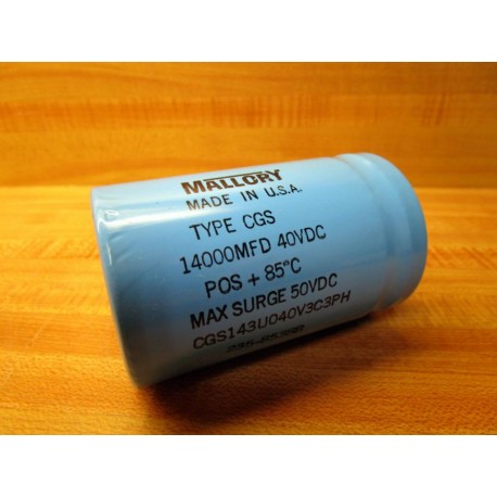 Mallory CGS143U040V3CSPH Capacitor CGS - Used