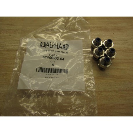 Alpha 87000-02-04 18TB X 14 STR Male Connector 870000204 (Pack of 5)