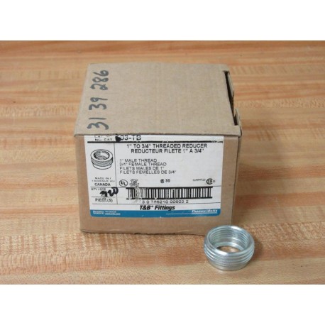 Thomas And Betts 603-TB 1" To 34" Threaded Reducer 603TB (Pack of 20)