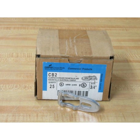 Cooper Crouse Hinds CB2 34" Clamp Back (Pack of 25)