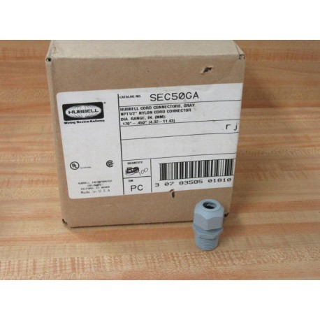 Hubbell SEC50GA 12" Cord Connector (Pack of 100)