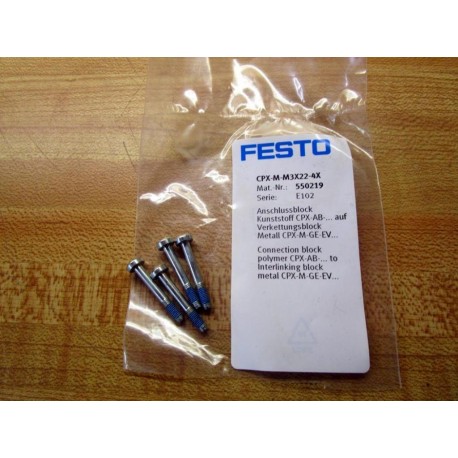 Festo CPX-M-M3X22-4X Screw Kit 550219