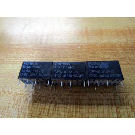 Potter & Brumfield T85N11D114-12 Relay T85N11D11412 (Pack of 3) - New No Box